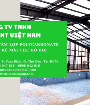 Tấm lợp polycarbonate Toàn Thắng Sài Gòn - Đơn vị cung cấp giải pháp mái che hồ bơi chuyên nghiệp 