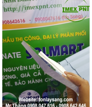 Tấm lấy sáng Polycarbonate Solmart đặc 7.5mm
