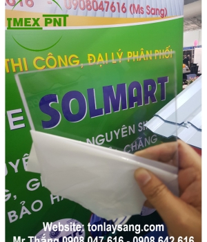 Tấm lấy sáng Polycarbonate Solmart 5mm đặc