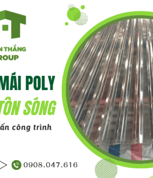 Tạo điểm nhấn công trình với tấm lợp mái poly dạng sóng cao cấp